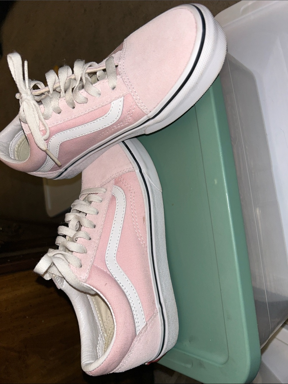 Vans Pink Suede Old Skool Sneakers - White Stripe
